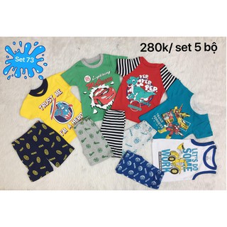 Set 5 bộ bé trai hiệu carter 5-10 ký