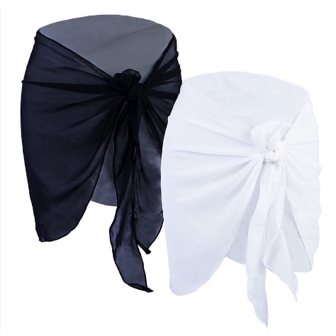 Khăn voan quấn bikini siêu hot 2 màu trắng đen VATIXA KHĂN QUẤN