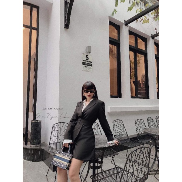 Set vest dáng dài cao cấp