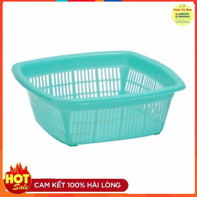 Rổ nhựa vuông - Rổ mùi vuông Song Long 15.5cm