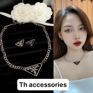 Set bộ vòng cổ - khuyên tai cao cấp PR.A đầy cá tính mã TH17690-17
