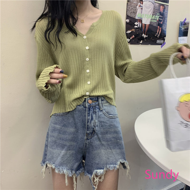Áo Khoác Cardigan Dài Tay Chống Nắng Xinh Xắn Cho Nữ