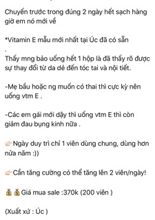 Hộp đựng Vitamin E hàng Úc