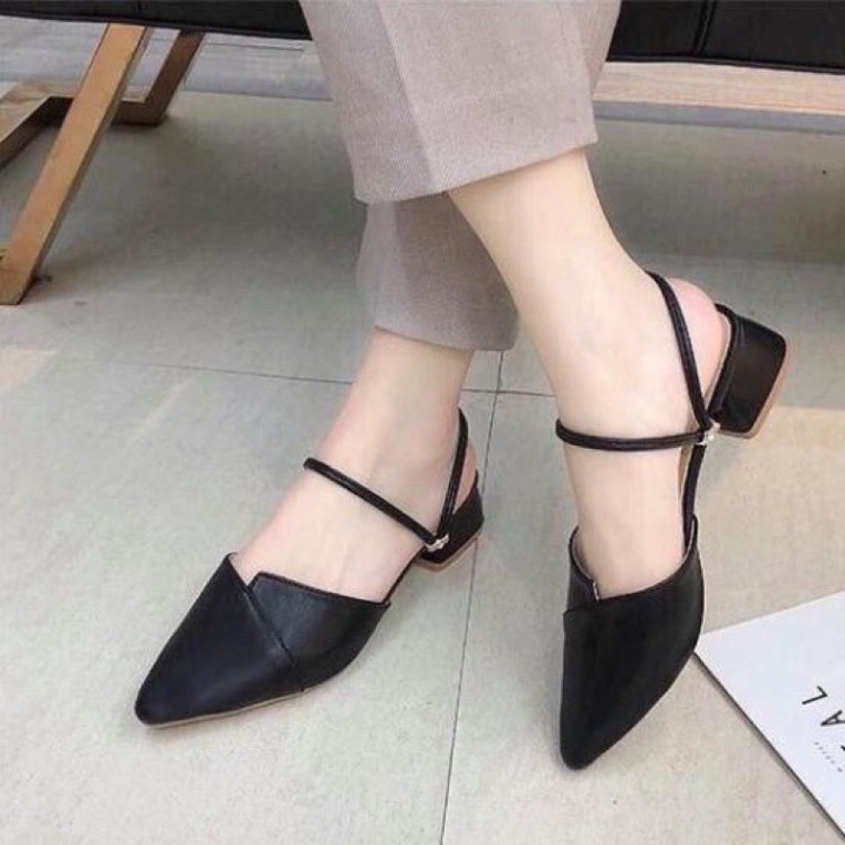 Giày Nữ 3 Phân Mũi Nhọn Đi Được 2 Kiểu Lên Chân Đẹp Sang Size 35 - 39