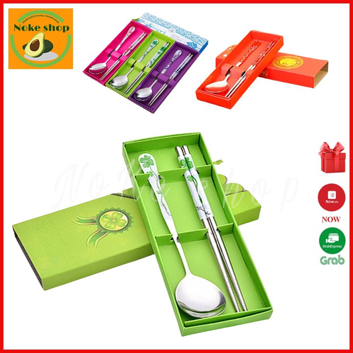 [RẺ GIÁ GỐC] Bộ thìa đũa tiện dụng mini innox có hộp đựng,văn phòng