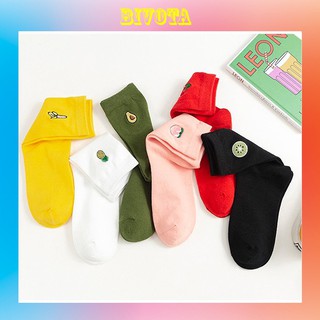 Tất cổ cao Bivota vớ tất nữ in hình trái cây cực xinh xắn đáng yêu T26