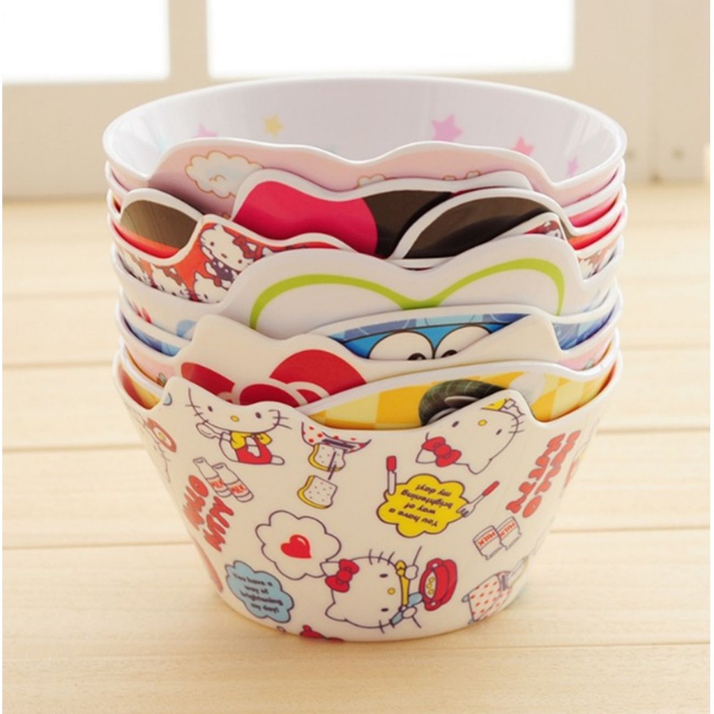 Bát ăn chống rơi họa tiết hoạt hình cho bé