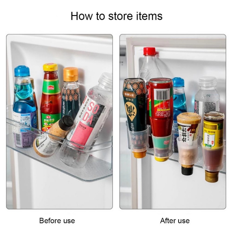 Set 2 Giá Đỡ Đựng Nước Chấm / Giấm Giấm Giấm Gắn Tủ Lạnh Tiện Lợi Dành Cho Nhà Bếp