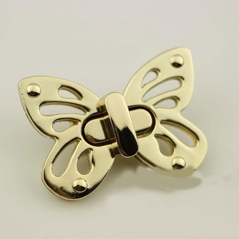 Khóa kim loại hình bướm thích hợp trang trí túi xách