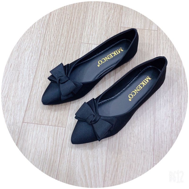 Giầy hài bệt chất vải phối nơ siêu xinh