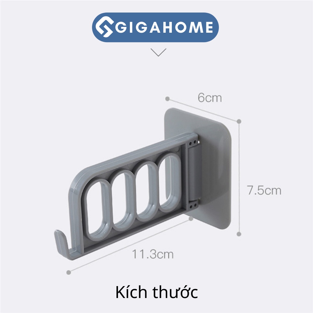 Móc Treo Quần Áo, Chìa Khóa 4 Lỗ Dán Tường Tiện Lợi GIGAHOME Tiết Kiệm Không Gian 8756