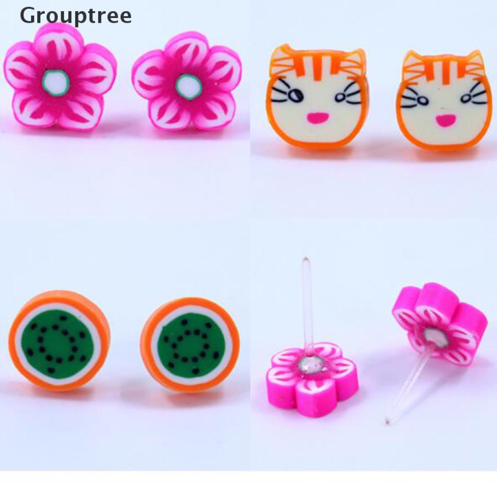 Set 36 Cặp Bông Tai Hình Trái Cây Hoạt Hình Handmade Thời Trang Cho Nữ