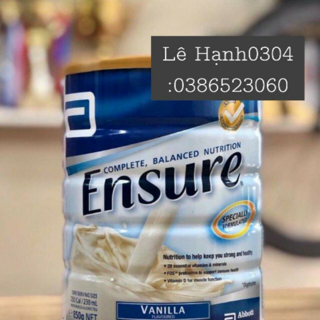 Sữa Ensure úc 850gr