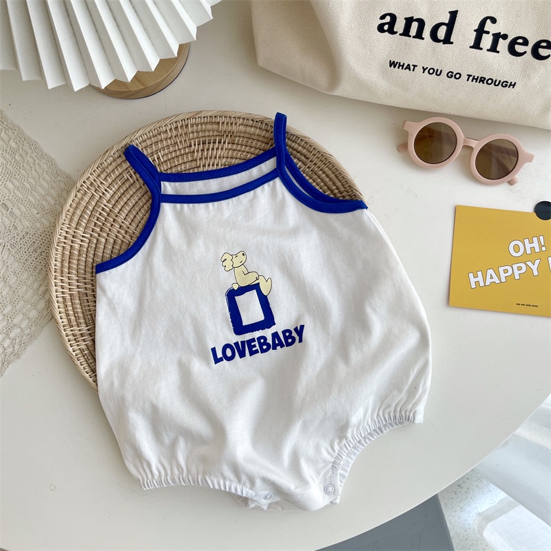Jumpsuit Cotton SáT NáCh, HọA TiếT HoạT HìNh Kẻ SọC Cho Bé
