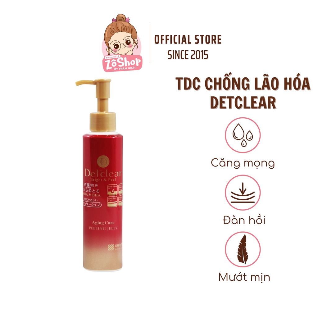 Tẩy da chết chống lão hóa cao cấp - Meishoku Detclear Bright &amp; Peel - Aging Care Peeling Jelly (180ml)