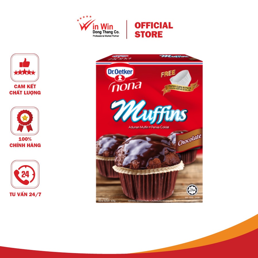 Bột Làm Bánh Muffins Socola Dr. Oetker 425g (Thương Hiệu Đức - SX Malaysia)