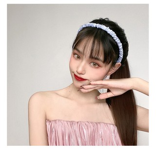 Bờm tóc lụa nhún băng đô vải cài tóc đơn giản thanh lịch tiểu thư