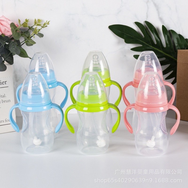 Bình sữa có tay cầm và van chống sặc