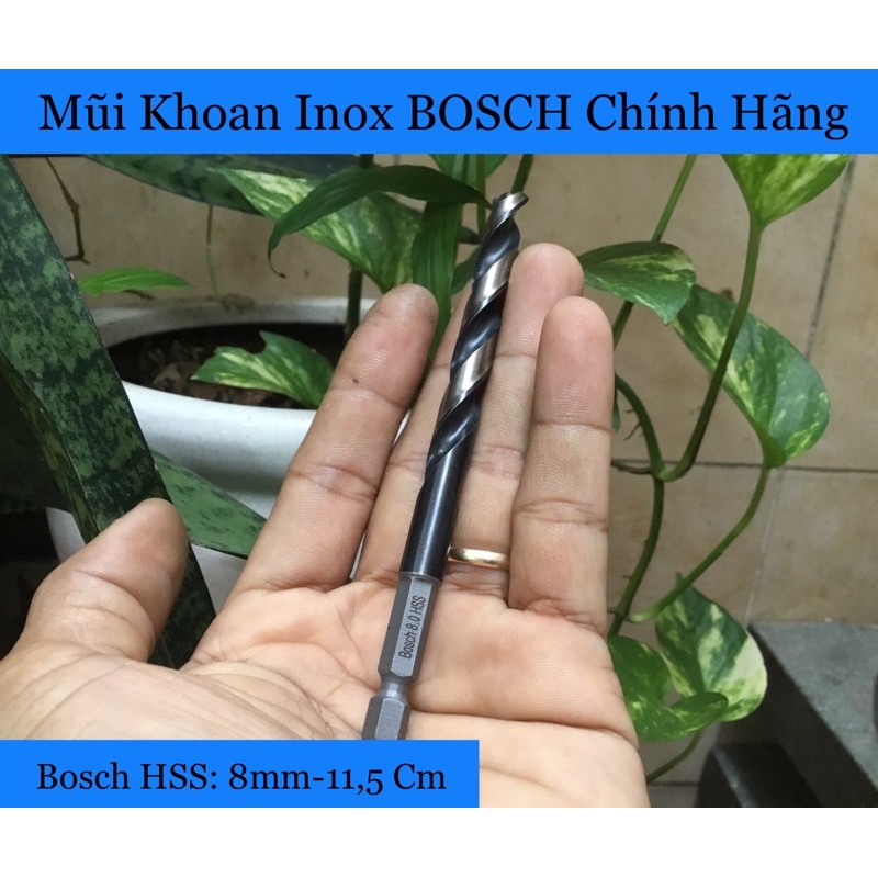 Mũi Khoan Inox BOSCH Impact 8mm-11,5Cm