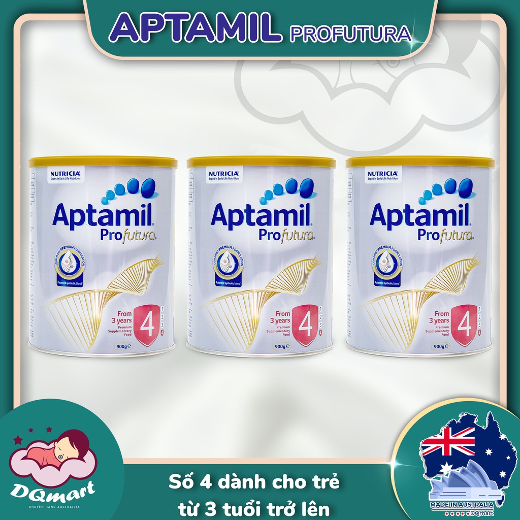 Combo 3 hộp sữa Aptami Profutura  Úc 1,2,3,4 Date tháng 2/202