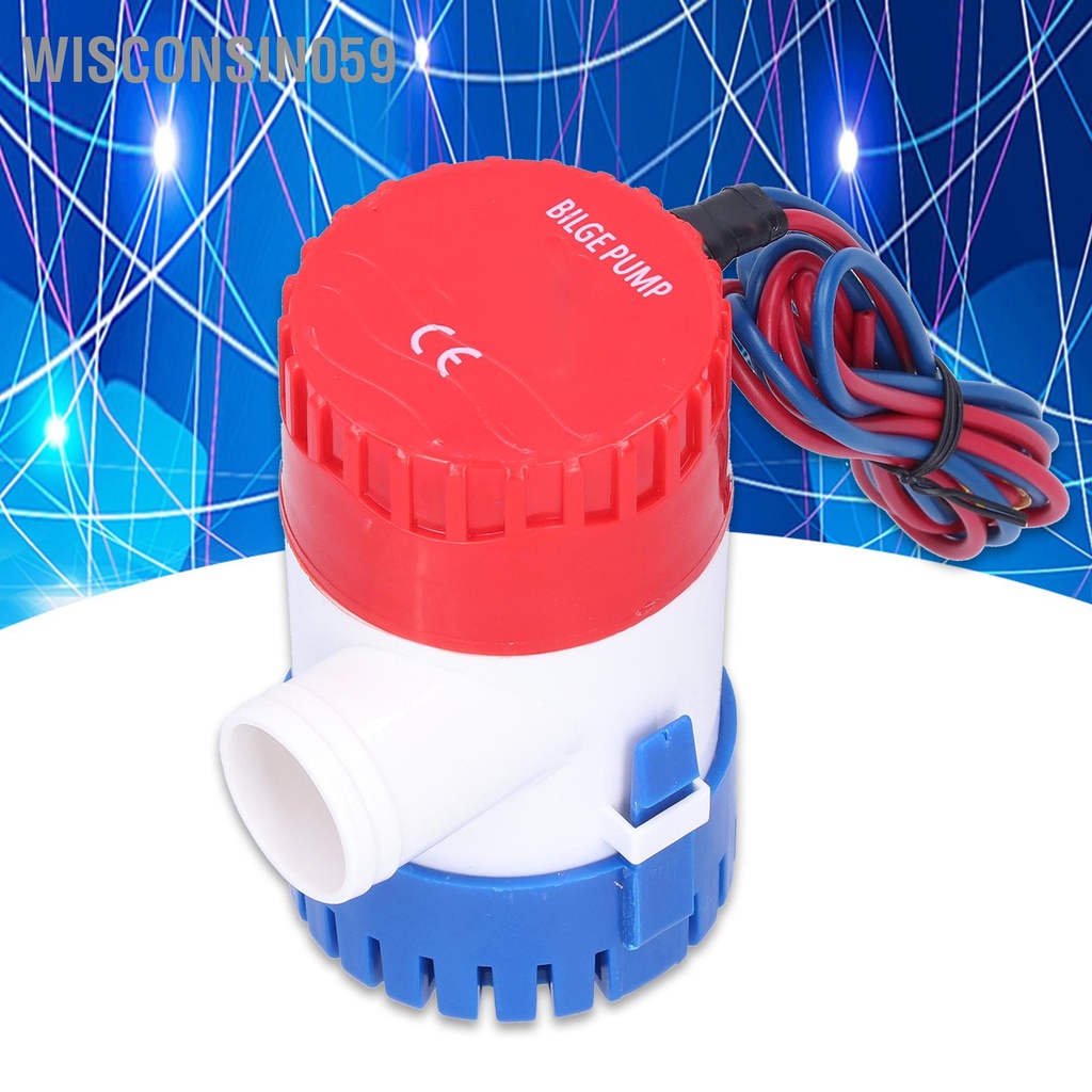 [Hàng Sẵn] Máy bơm nước 350/500/750 1100GPH 12V 24V DC phù hợp cho tàu thuyền【Wisconsin059】
