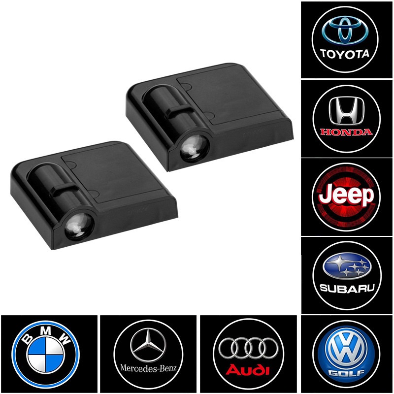 Cặp Đèn Led Mở Cửa Chiếu Logo Hãng Xe Gắn Cửa Ô Tô