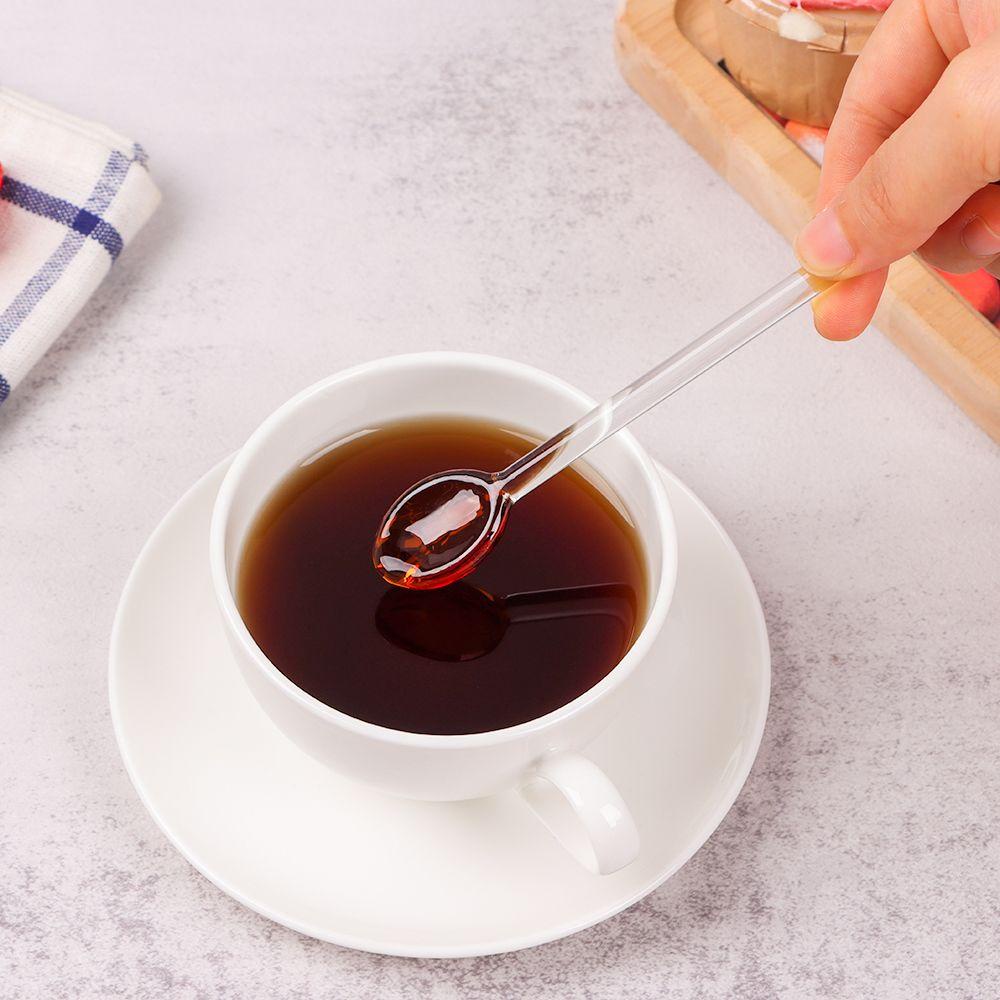 LONTIME Muỗng Uống Trà, Cà Phê Bằng Thủy Tinh Kính