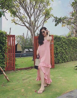 Đầm 2 Dây Maxi Bèo