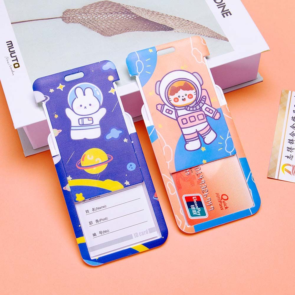 Aaron1 Bao Đựng Thẻ Tên Họa Tiết Hoạt Hình Dễ Thương Tiện Dụng Cho Học Sinh / Nhân Viên Văn Phòng