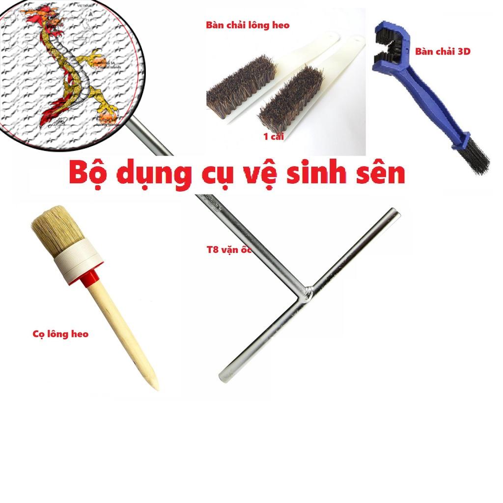 [GIÁ SẬP SÀN]Dụng cụ vệ sinh sên-Bàn Chải Chà Sên 3D,bộ cọ rửa vệ sinh lông heo đánh bay vết bẩn cứng đầu trên cọng sên