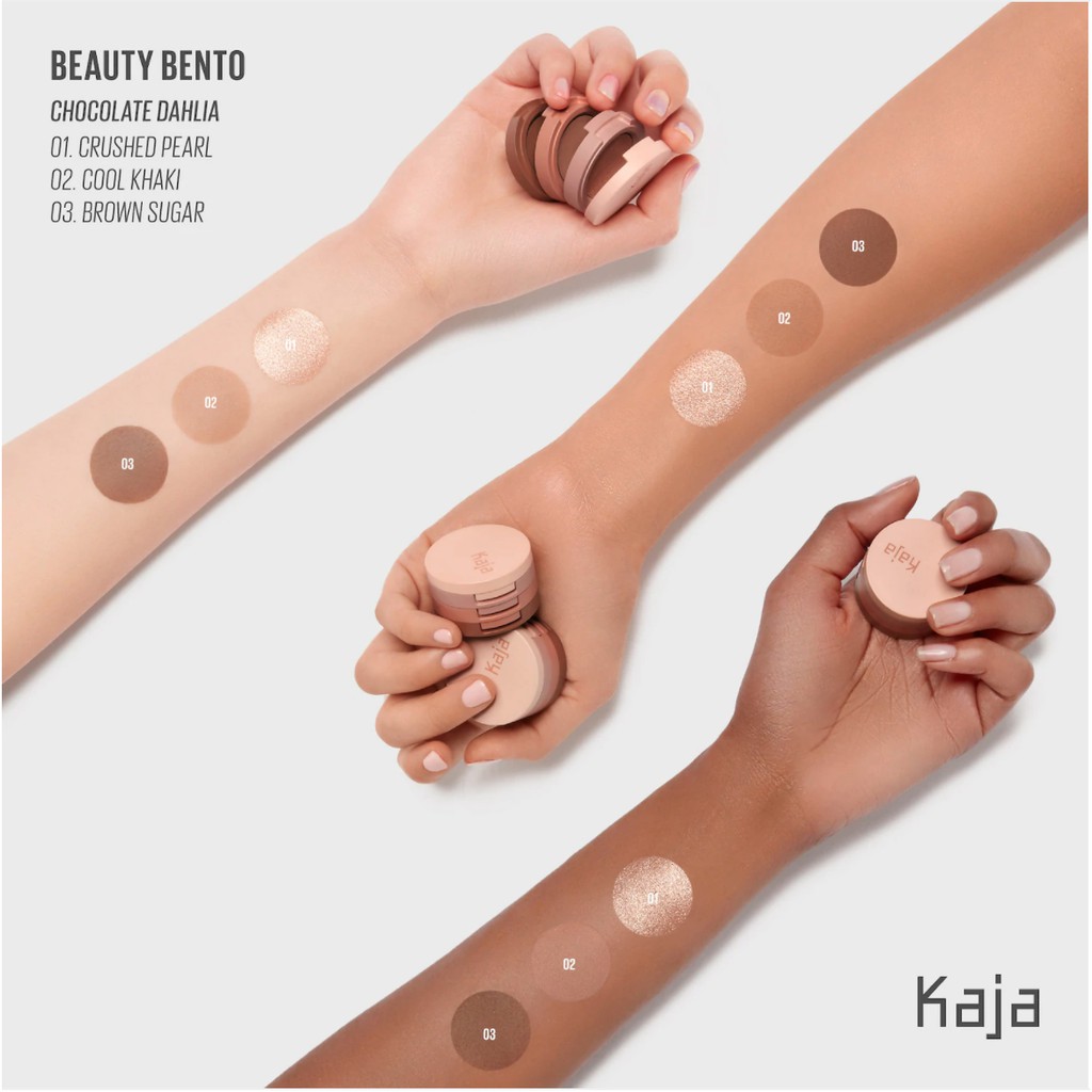 Phấn Mắt KAJA Beauty Bento Bouncy Shimmer Eyeshadow Trio