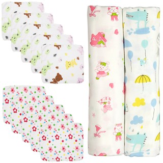 Combo gồm 2 khăn tắm sợi tre cao cấp và 10 khăn xô xuất nhật an toàn cho trẻ sơ sinh