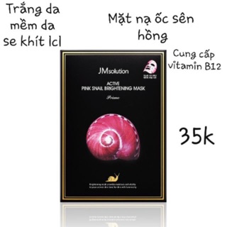 Mặt Nạ Ốc Sên Hồng Làm Trắng JM solution Active Pink Snail Brightening Mask