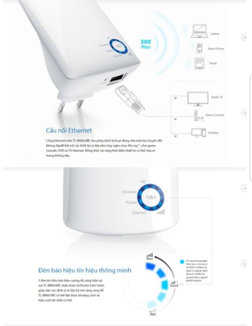 Bộ Mở Rộng Sóng Wifi  TP-Link TL-WA850RE