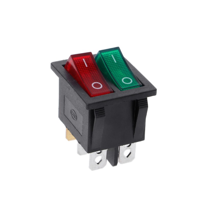 Công Tắc Bật Tắt 6 Pin On-Off Với Đèn Xanh 20a 125v Ac