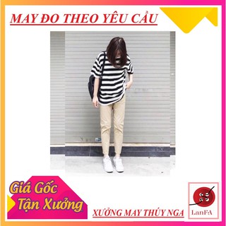Quần kaki Baggy Vải Công Sở Đẹp Lưng Thun Suông Xắn Ống MRH07
