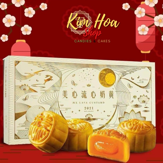 Bánh trung thu trứng chảy MX Lava Custard mooncake 360g - MADE IN CHINA