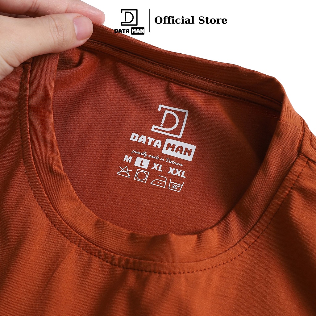 Áo thun nam cổ tròn tay ngắn DATAMAN 100% cotton co giãn 4 chiều, thoáng mát, kiểu dáng basic - TCT22-02