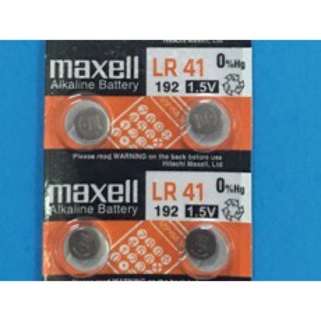 Combo 4 viên pin LR41 / 192/ AG3 Maxell Alkaline 1.5V