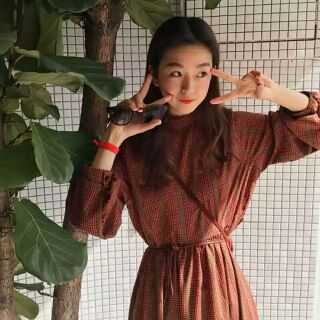 [ Order]  váy kẻ sọc xanh