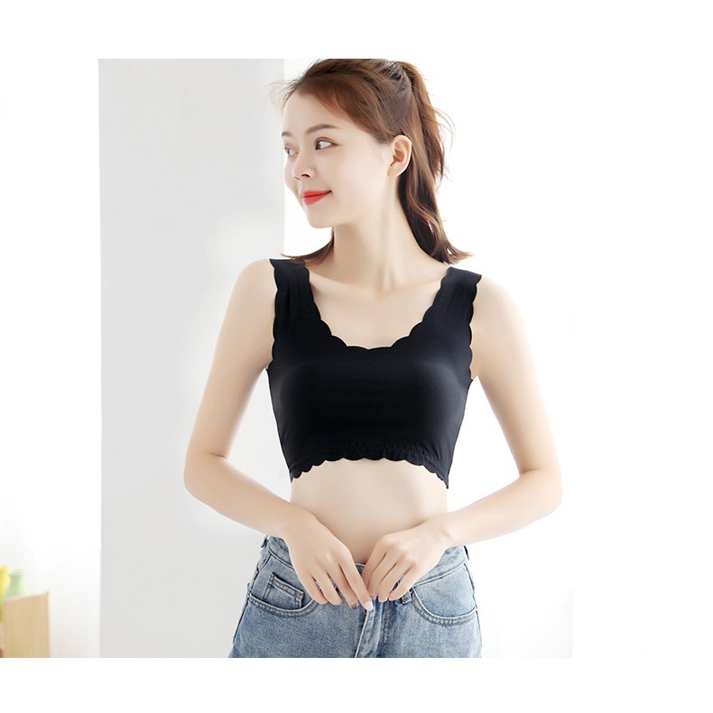 Áo croptop nữ chất mát lạnh mềm mịn thời trang thu đông 2019 - Áo mặc trong