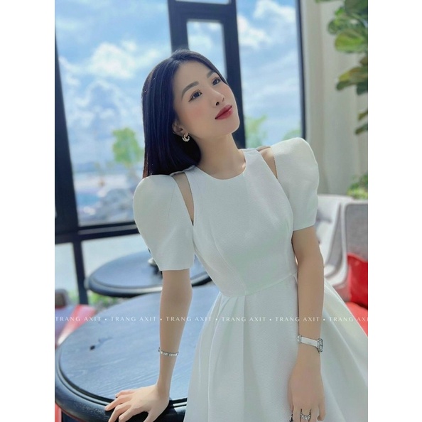 Đầm Váy Xoè Khoét Vai 3 Màu