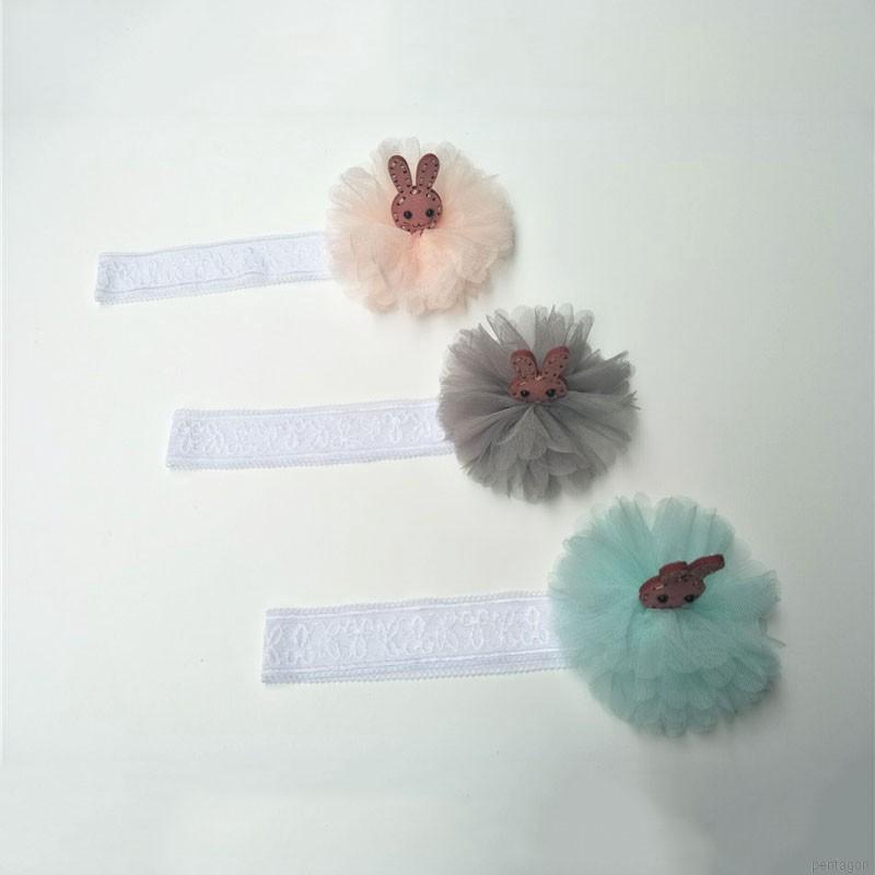 Băng Đô Vải Ren Đính Hoa Dễ Thương Cho Bé