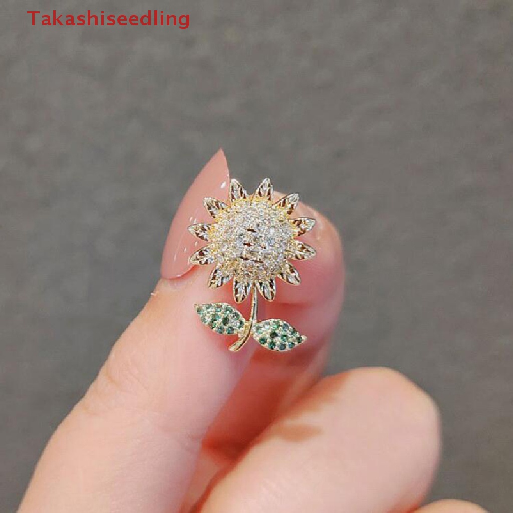 Ghim Cài Áo Hình Nơ / Hoa Hướng Dương Đính Đá Pha Lê Thanh Lịch