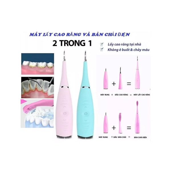 Máy Lấy Cao Răng Cầm Tay Mini Dental FlutterSử Dụng Sạc 3 Chế Độ Rung Loại Sạch Mảng Bám, Cao Răng,Vết Ố Cứng Đầu Nhất