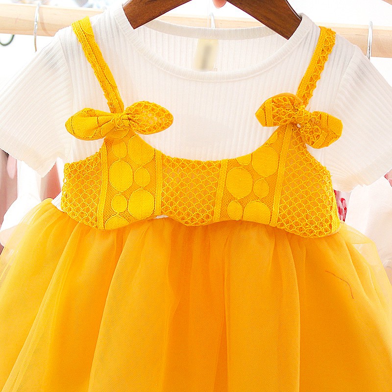 Váy bé gái, đầm bé gái họa tiết công chúa thời trang cho bé từ 1 tháng đến 2 tuổi VAY103
