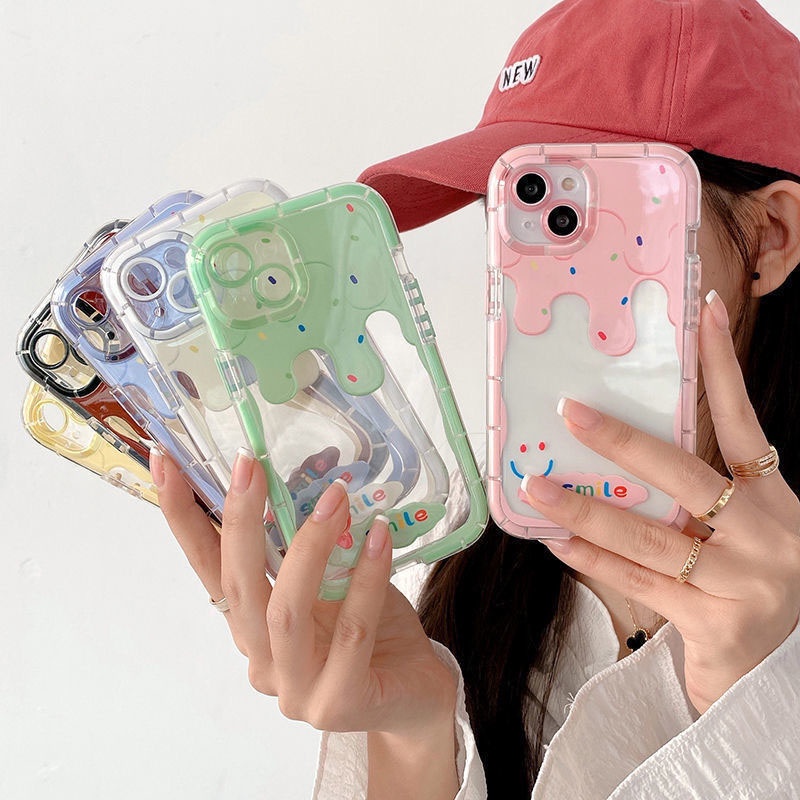 Ốp Điện Thoại Thiết Kế Hình Cây Kem Phát Sáng Trong Đêm Cho IPhone 12 13 11 Pro Max X Xs Max Xr