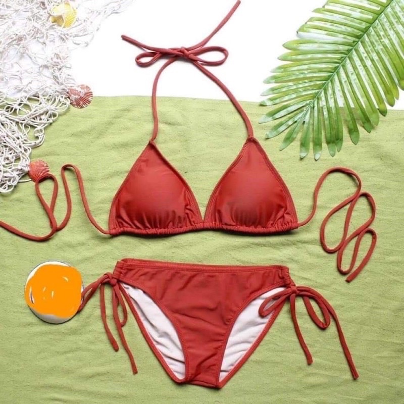 BiKiNi 2 mảnh tam giác basic dây dài tự do tạo kiểu [Bộ Sưu Tập Bikini]