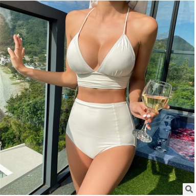Sexy high-waist bikini, high-quality fabric, with sponge chest, beachwear#Y15 | BigBuy360 - bigbuy360.vn