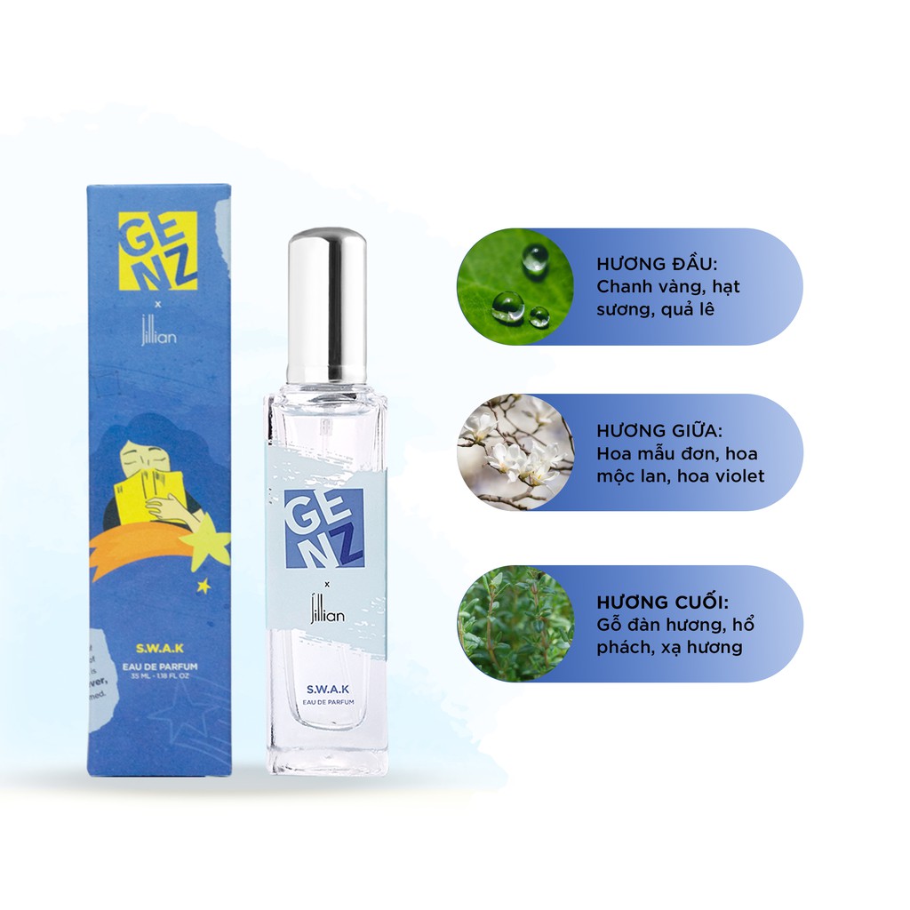 Nước hoa nữ GenZ x Jillian: S.W.A.K (EDP) 35ml | Thế Giới Skin Care